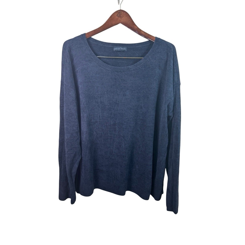 Barefoot Dreams  Lounge Pullover Top Sweater 2X Navy